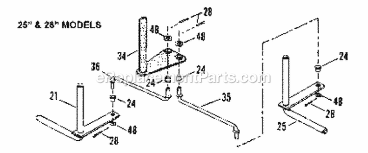 Front End Steering (Part 2) Diagram and Parts List for E250818BE 84265 Snapper Lawn Tractor