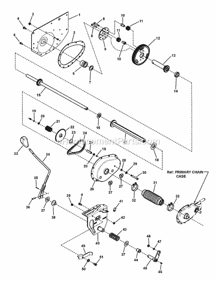 Differential Rh Fender  Gear Shift Group Diagram and Parts List for 2812524BVE 7800785 Snapper Lawn Tractor