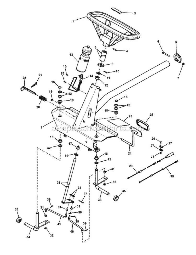 Front End Assembly Group (Narrow) Diagram and Parts List for 2812524BVE 7800785 Snapper Lawn Tractor