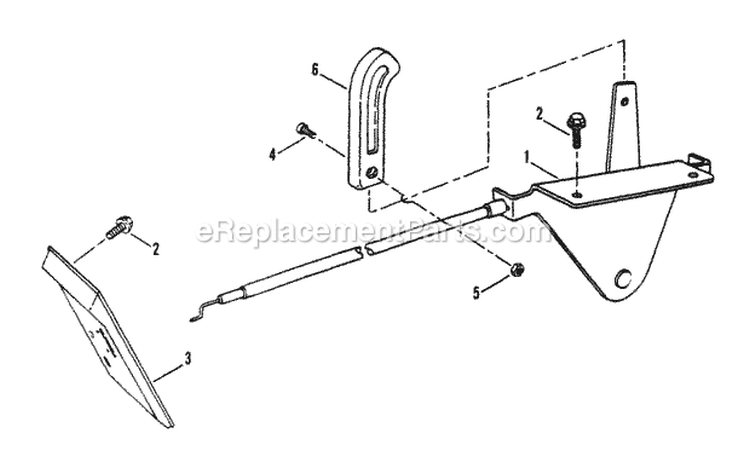 Throttle Control Diagram and Parts List for E331315BVE Euro Snapper Lawn Tractor
