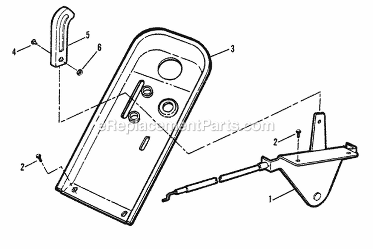 Throttle Control Diagram and Parts List for E250818BE 84265 Snapper Lawn Tractor