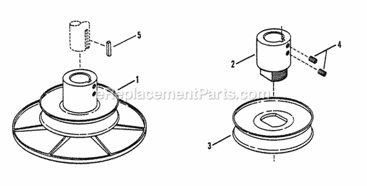 Drive Disc Assembly Diagram and Parts List for E250818BE 84265 Snapper Lawn Tractor