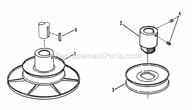 Drive Disc Assembly Diagram and Parts List for E331520KVE  Snapper Lawn Tractor