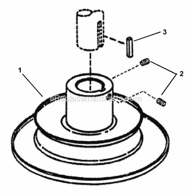Drive Disc Assembly Diagram and Parts List for E281222BE 84710 Snapper Lawn Tractor