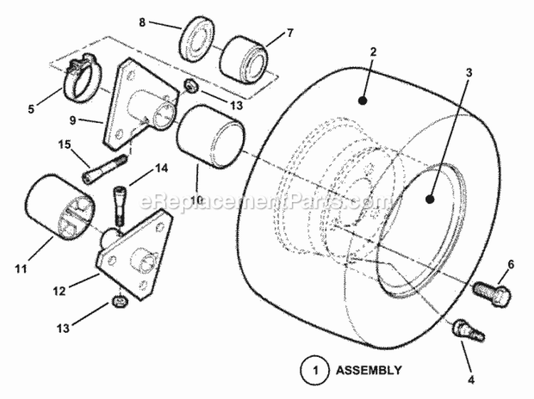 Wheels - Rear Diagram and Parts List for E281222BE 84710 Snapper Lawn Tractor