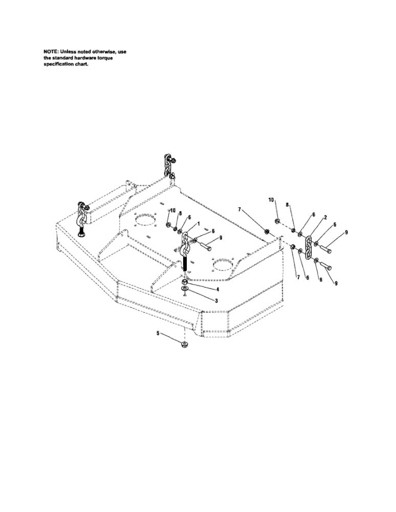 48 Inch Mower Deck-Hanger Chains Diagram and Parts List for 5900709  Snapper Lawn Mower