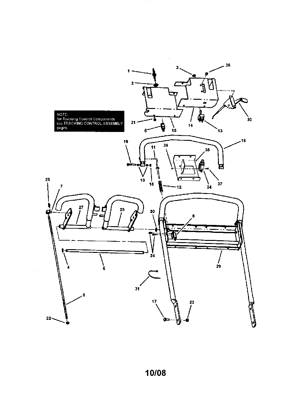 Loop handle/control series 3 Diagram and Parts List for SPA481 SERIES 3 Snapper Lawn Mower