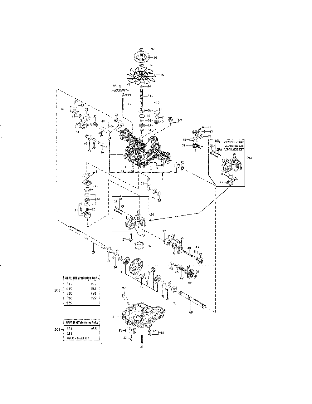 Transmission-tuff torq k46bl Diagram and Parts List for 280120  Snapper Lawn Tractor