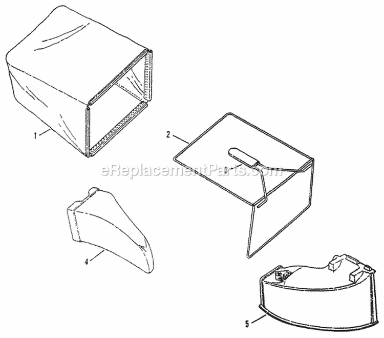 Discharge Components Diagram and Parts List for ELP21600E Electric Start Snapper Lawn Mower