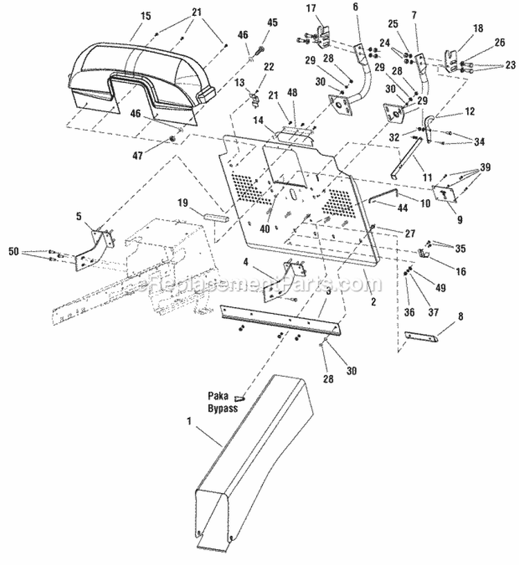 Back Plate Group - 18Hp  24Hp Diagram and Parts List for ELT2440RDFR 2690856 Snapper Lawn Tractor