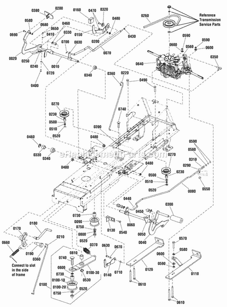 Controls Group Diagram and Parts List for ELT2040RD 2691070 Snapper Lawn Tractor