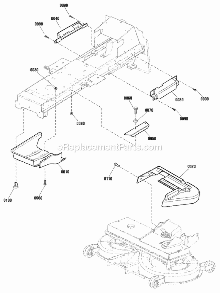 French Guard Group Diagram and Parts List for ELT2040RDF 2691071 Snapper Lawn Tractor