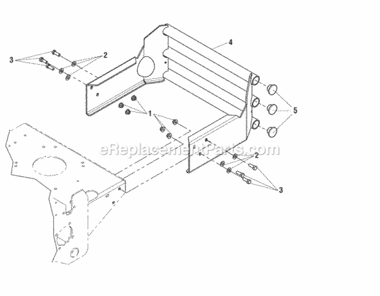 Bumper Group Diagram and Parts List for EZT2050 5900735 Snapper Lawn Tractor