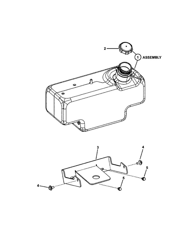 Fuel Tank Diagram and Parts List for CLT23460 7800344 Snapper Lawn Tractor