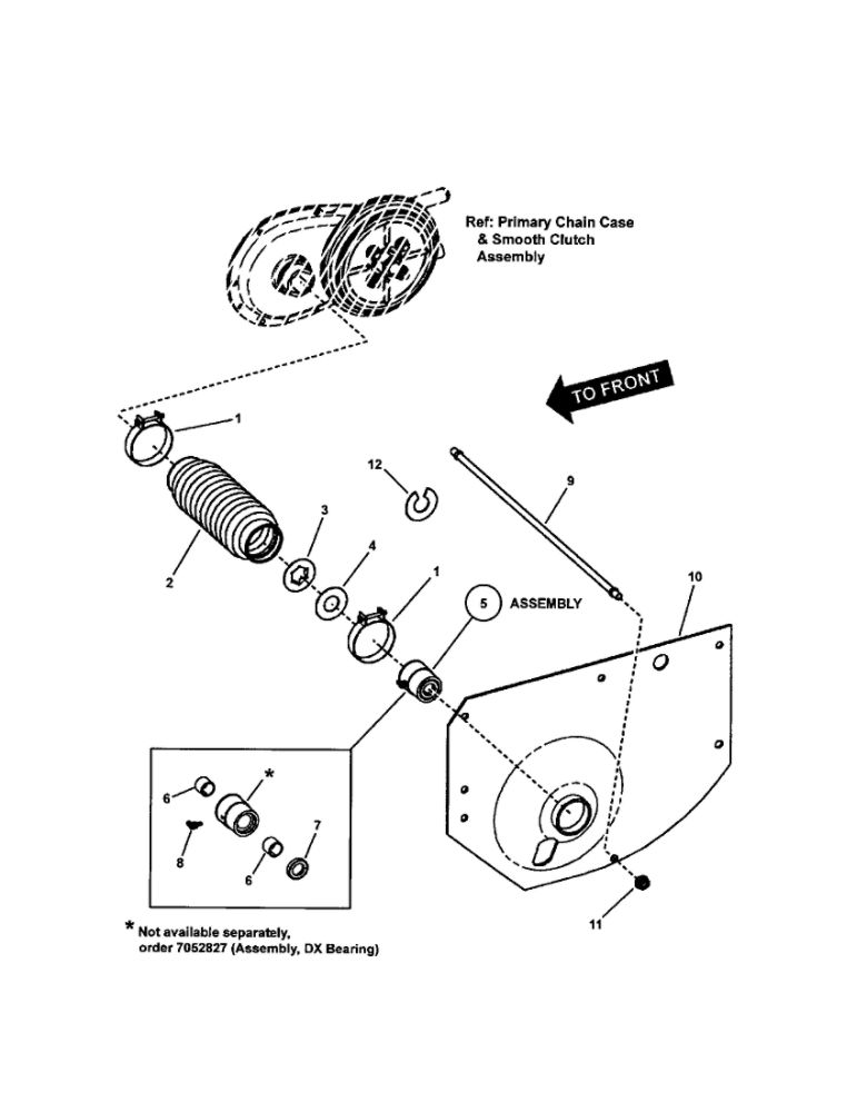 Left Hande Fender/Bearing Diagram and Parts List for 2812523BVE 7800104 Snapper Lawn Mower