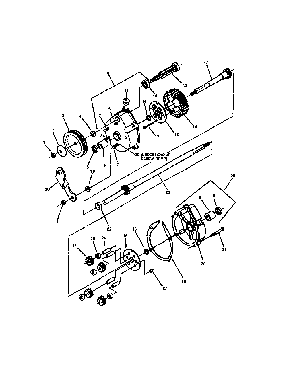 Transmission (differential) Diagram and Parts List for RP216018KWV  Snapper Lawn Mower