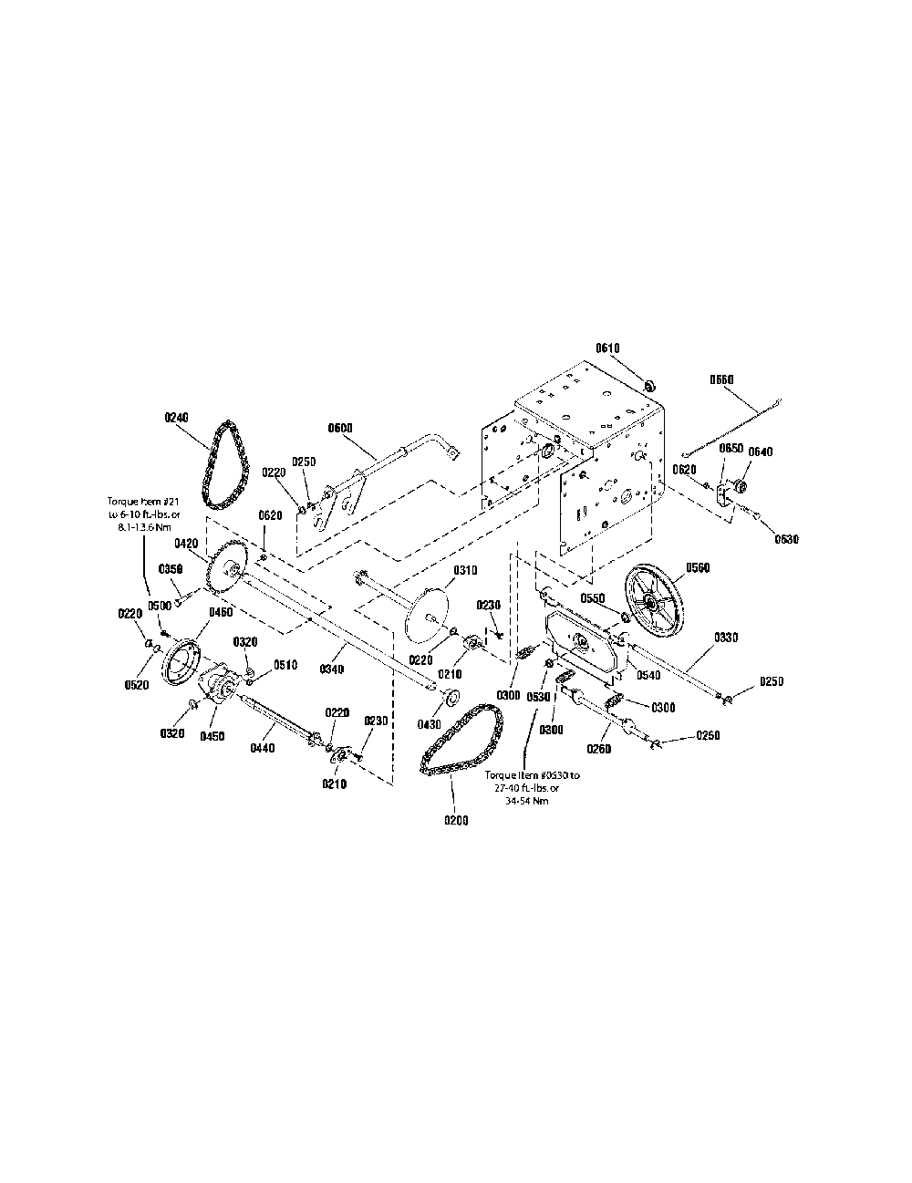 Traction drive Diagram and Parts List for 130887660  Snapper Snow Blower