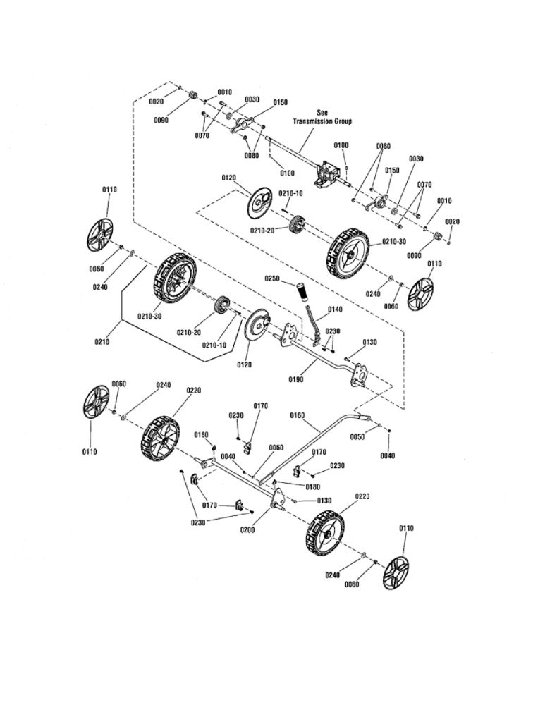 Wheels - Single Point Hoc Diagram and Parts List for 7800829 SPXV22725 Snapper Lawn Mower