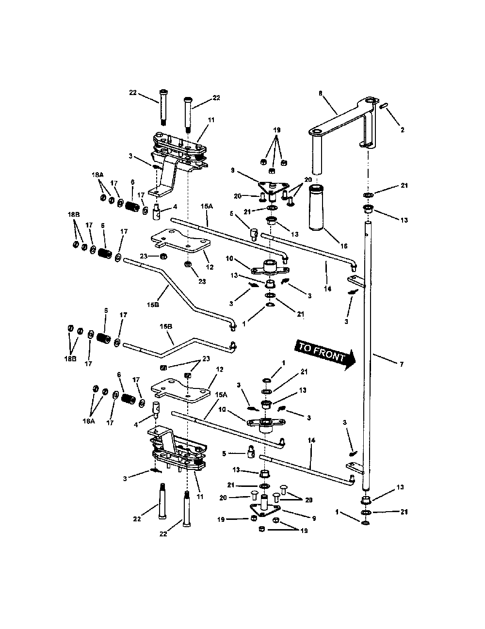 Parking brake (late production) Diagram and Parts List for 85673  Snapper Lawn Mower