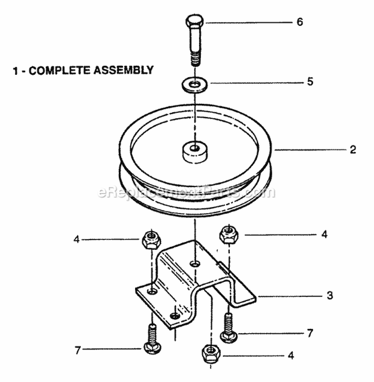 Fixed Idler Group Diagram and Parts List for FM7300 84320 Snapper Lawn Tractor Accessories