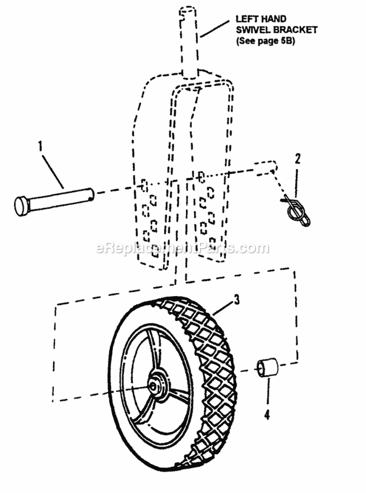 Front Wheels (Swivel Wheels Model) Diagram and Parts List for FRP216012E 82401 Snapper Lawn Mower