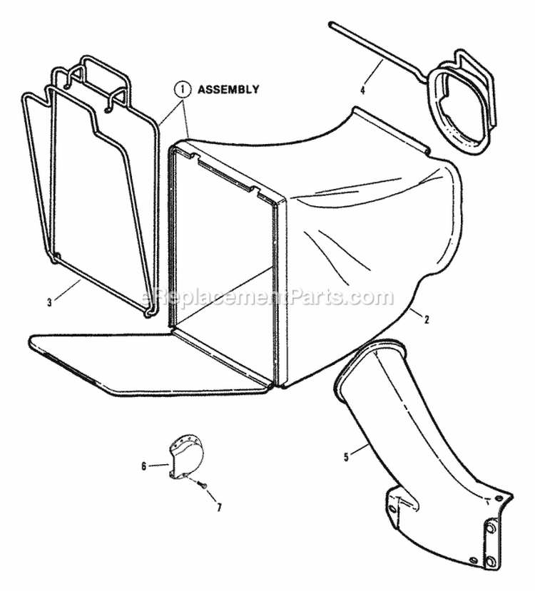 Accessory - Grass Bag Diagram and Parts List for 19305  Snapper Lawn Mower