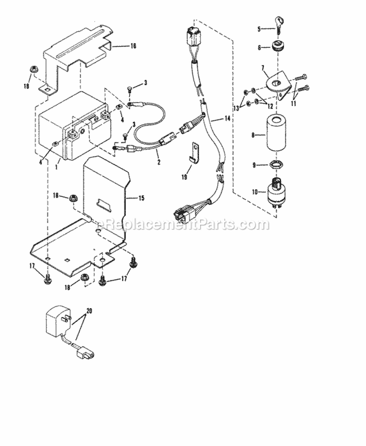 Electric Start (85 Models  Later) Diagram and Parts List for 214X1PS 80'S Snapper Lawn Mower