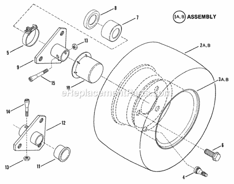 Wheels - Rear Diagram and Parts List for 25086S  Snapper Lawn Tractor