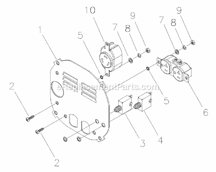 Generator Control Panel Diagram and Parts List for G30000  Snapper Generator
