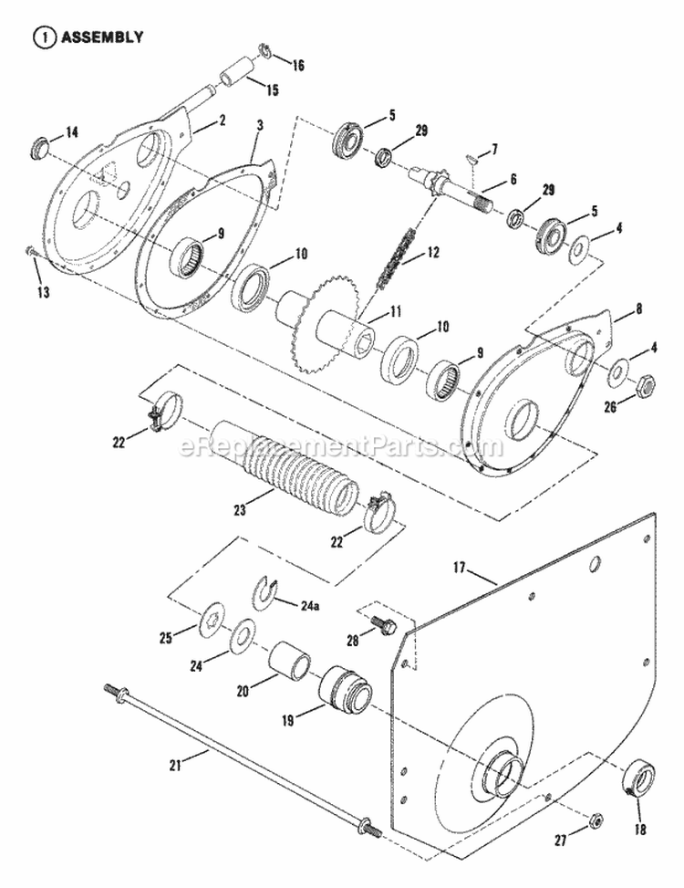 Chain Case Lh Fender Diagram and Parts List for 2811X6S  Snapper Lawn Tractor
