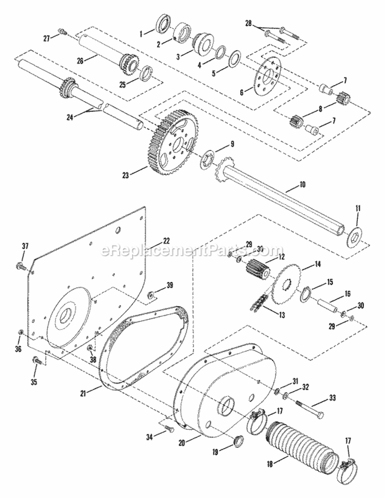 Differential Rh Fender Diagram and Parts List for 2811X6S  Snapper Lawn Tractor