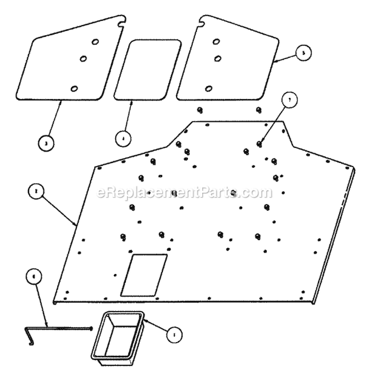 Footrest Group Diagram and Parts List for GC9520KW 84449 Snapper Lawn Tractor