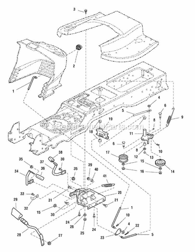 Controls Group Diagram and Parts List for GT23540 2690258 Snapper Lawn Tractor