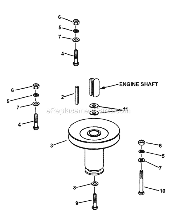 Engine Components Diagram and Parts List for HWPS26600RV  Snapper Lawn Mower
