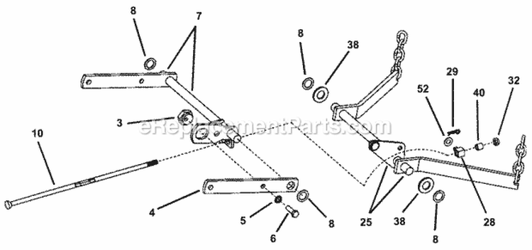 Mower Deck Assembly (Part 2) Diagram and Parts List for HZS14381BVE  Snapper Lawn Tractor