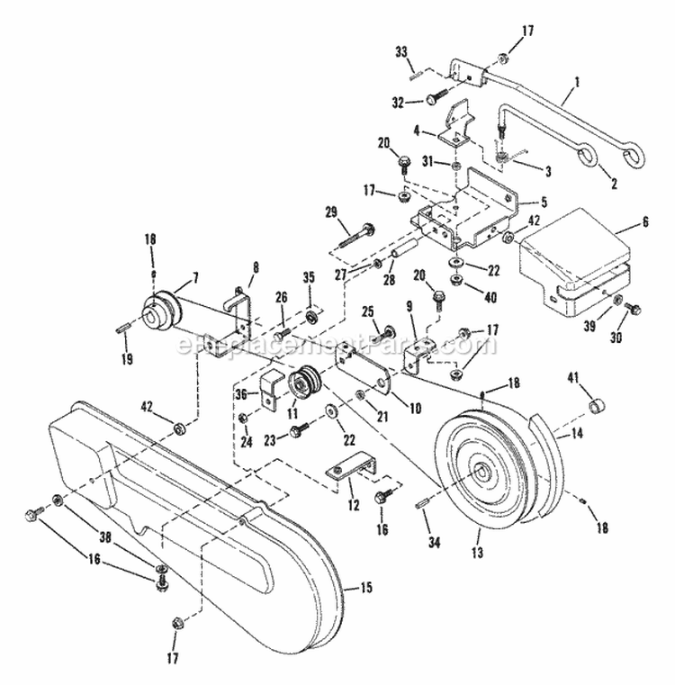 Shift  Drive Components Diagram and Parts List for IR4001 85329 Snapper Tiller