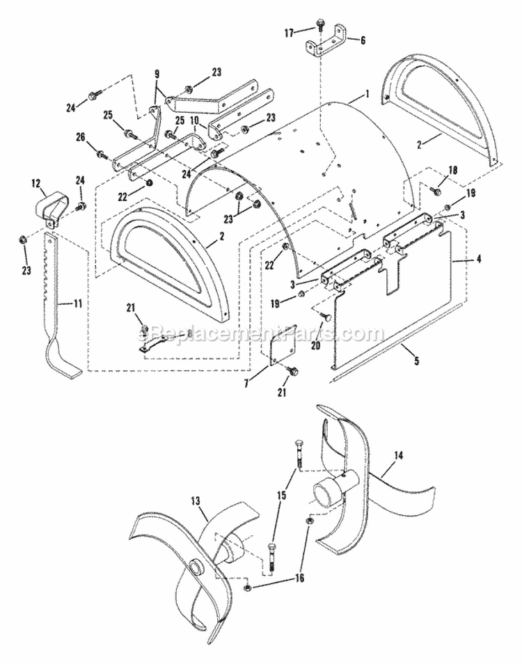 Tiller Head Components Diagram and Parts List for IR4001 85329 Snapper Tiller