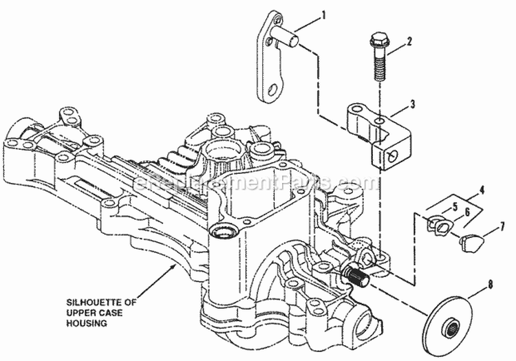 Brake Assembly Diagram and Parts List for K55  Snapper Lawn Tractor