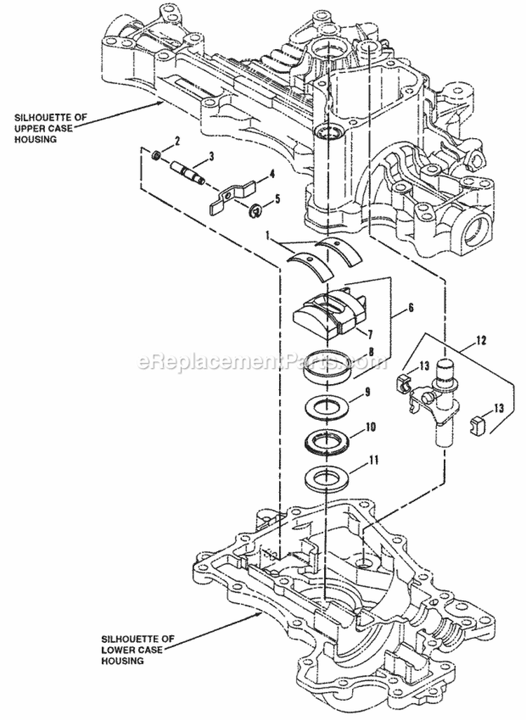 Range Shift Assembly Diagram and Parts List for K55  Snapper Lawn Tractor
