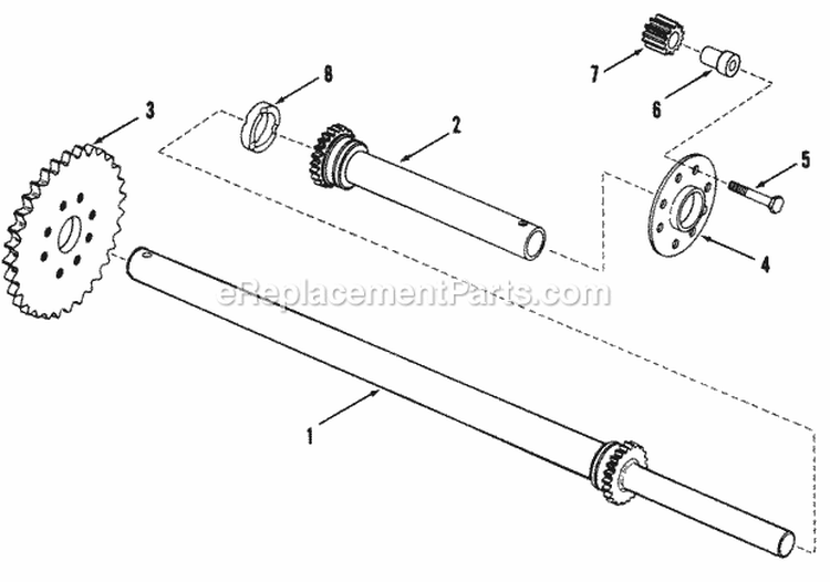 Rear Axle-Differential Diagram and Parts List for LT11001  Snapper Lawn Tractor