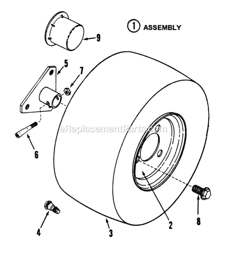 Rear Wheels Diagram and Parts List for LT11001  Snapper Lawn Tractor
