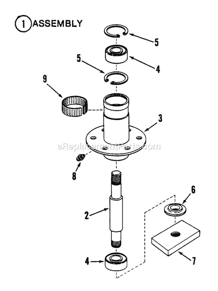 Spindle Assembly (41 Only) Diagram and Parts List for LT11001  Snapper Lawn Tractor