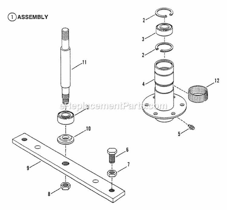 Spindle - 33 Cutting Deck Diagram and Parts List for ELT125D331KV  Snapper Lawn Tractor
