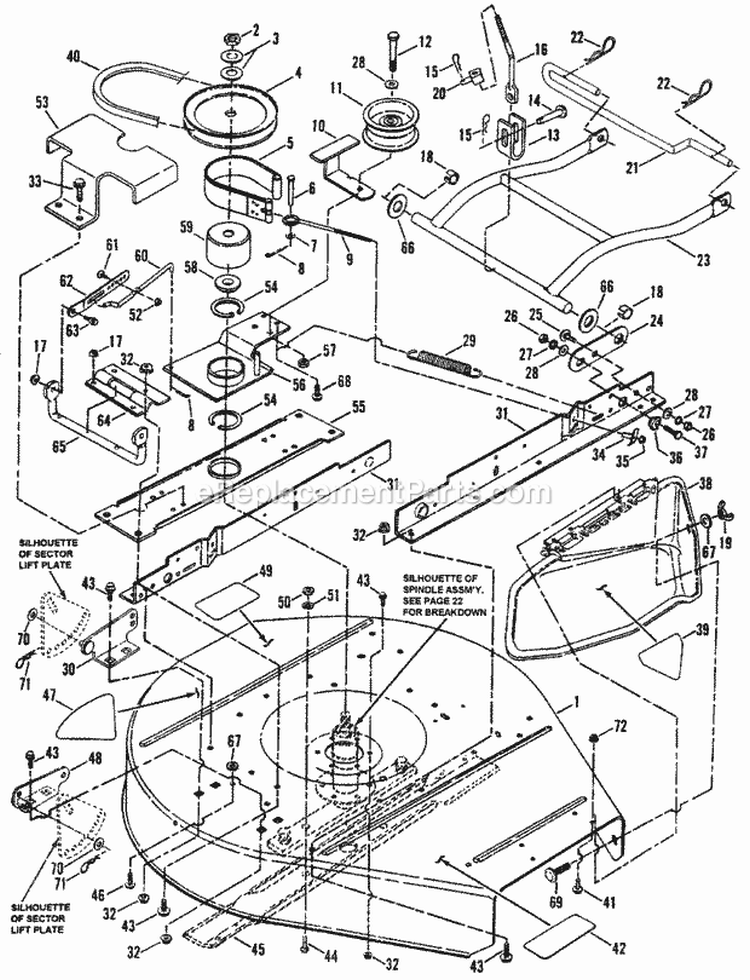 30 Cutting Deck Belts Brakes Diagram and Parts List for LT120G30BB  Snapper Lawn Tractor