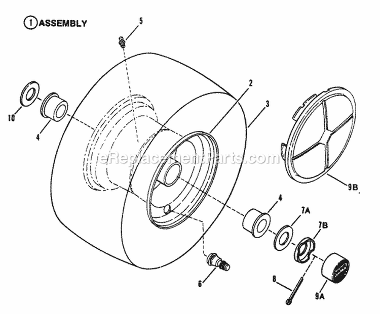 Wheels - Front Diagram and Parts List for ELT120G30AB  Snapper Lawn Tractor