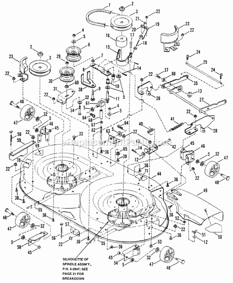 38 Cutting Deck Belts Brakes Diagram and Parts List for ELT130G38AB  Snapper Lawn Tractor