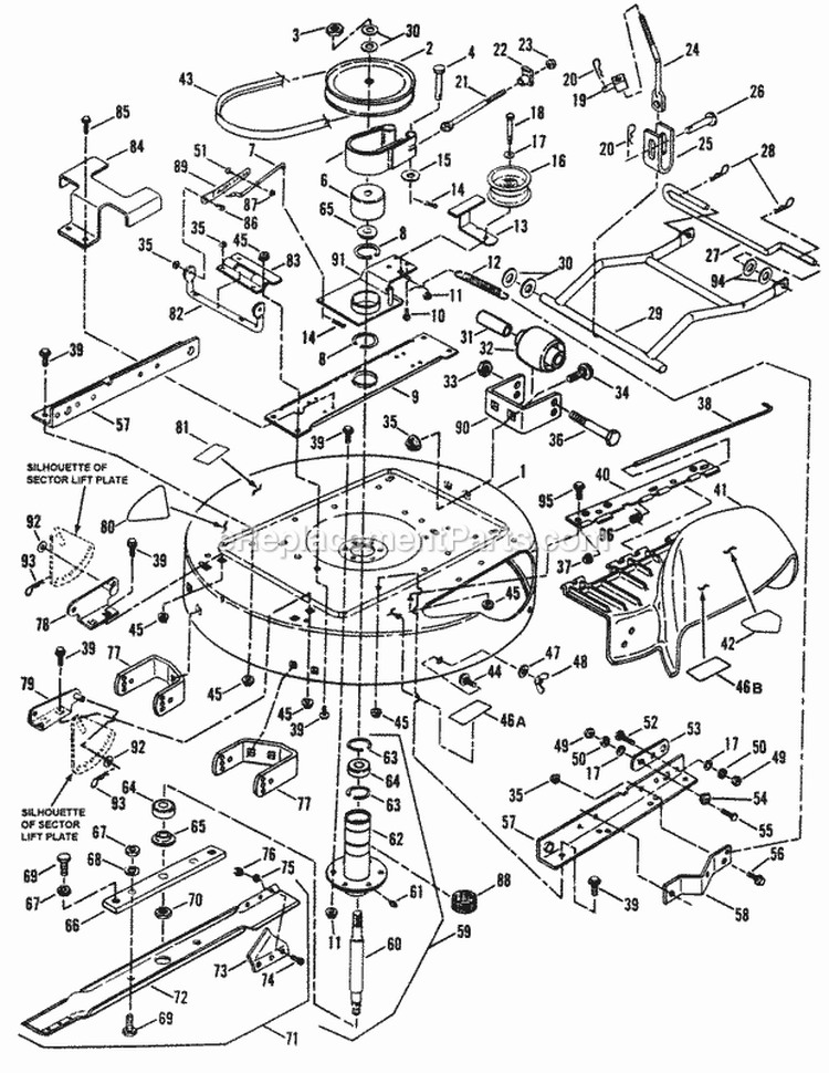 33 Cutting Deck Belts Brakes Diagram and Parts List for LT140H33BBV  Snapper Lawn Tractor