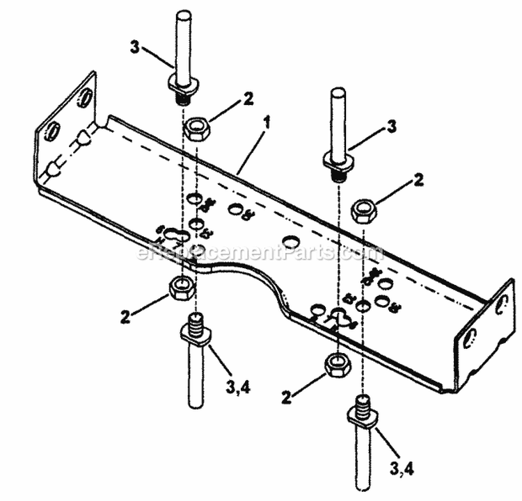 Belt Guide Assembly Diagram and Parts List for LT120G30BB  Snapper Lawn Tractor