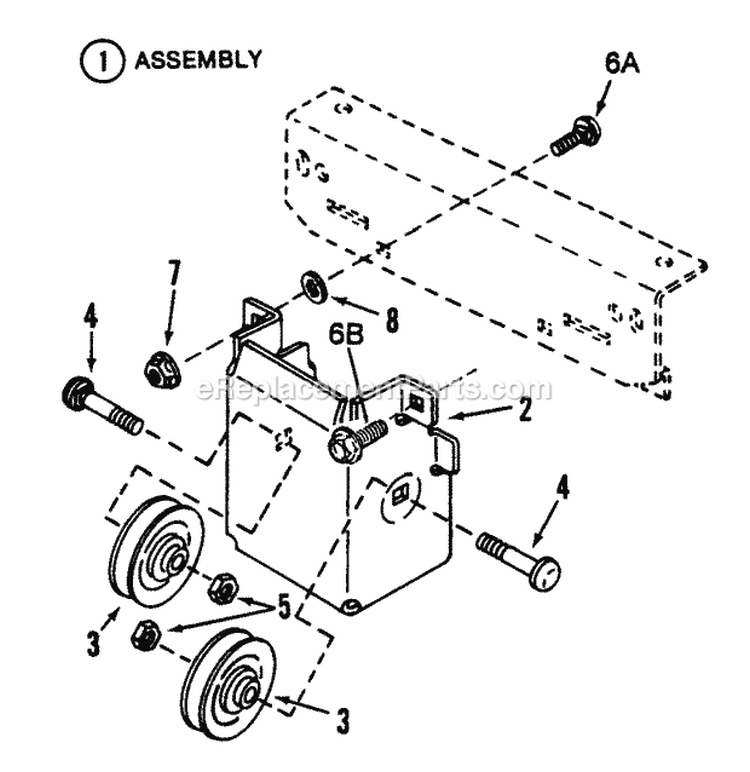 Mule Drive Assembly Diagram and Parts List for LT16001  Snapper Lawn Tractor