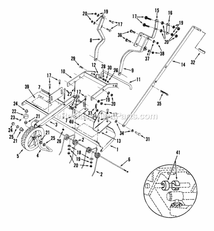 Thatcherizer (00803) Diagram and Parts List for LT16001  Snapper Lawn Tractor